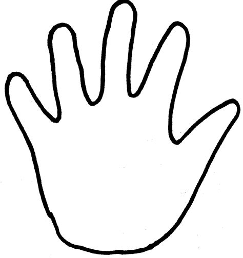 Outline Of A Hand Printable